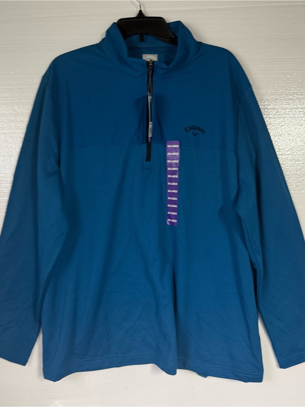 Callaway Men’s XXL Blue Quarter Zip Golf Pullover Long Sleeve Performance Top